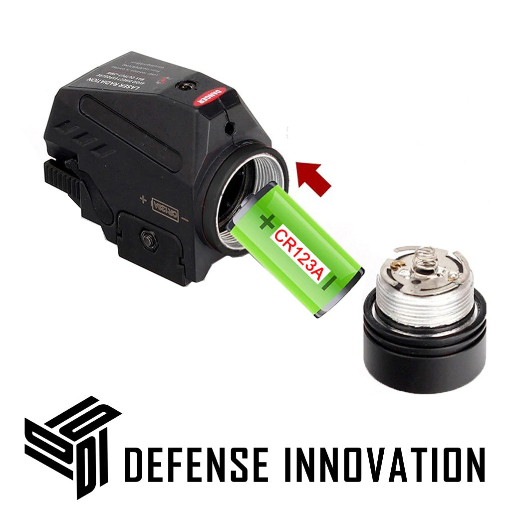 Pistol Flashlight & Red Dot Laser Combo - Low Profile, Compact For Handguns