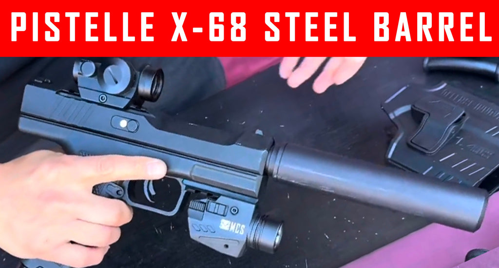 VIDEO: Stainless Steel Max Power 50+ Joules Pistelle X-68 Barrel And Suppressor Combo Kit #defense