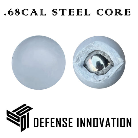 High Performance Heavy Duty Steel Core Defense Projectile Ammo (.68 Cal)