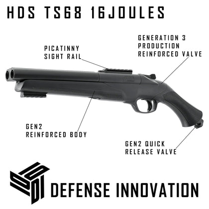 GEN3 HDS TS68 16 Joules With Gen2 Quick Air Release Valve Home Defense Double Barrel Shotgun (.68 Cal)