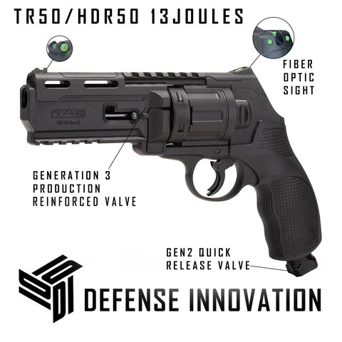 GEN3 HDR 50 TR50 13 Joules 480FPS+ With Gen2 Quick Air Release Valve Home Defense Revolver (.50 Cal)